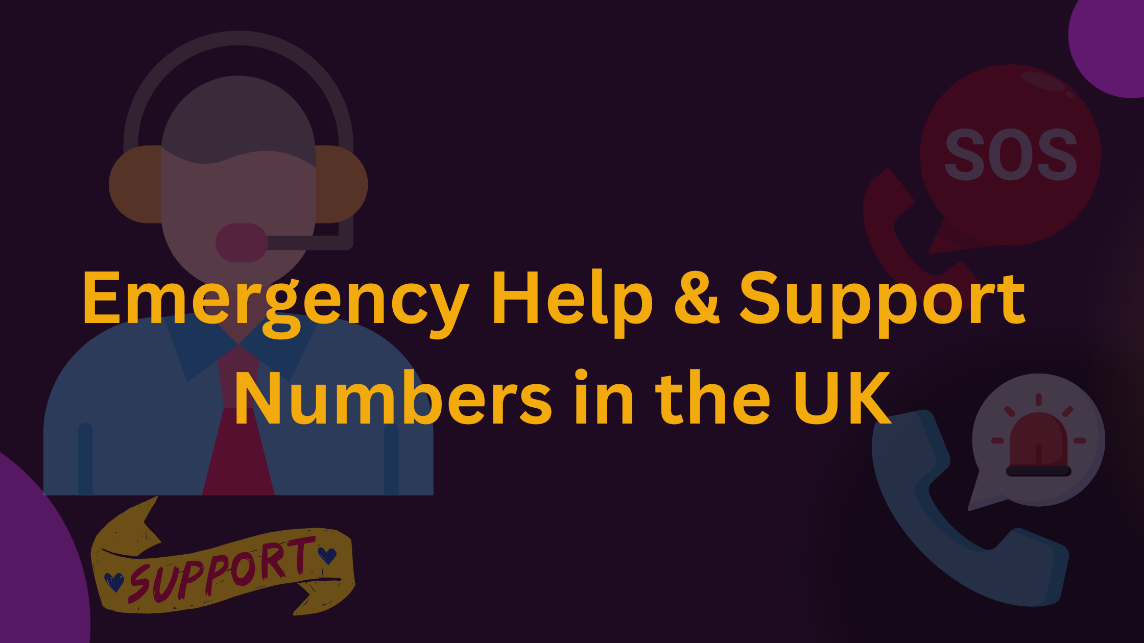 Emergency help contacts in the uk